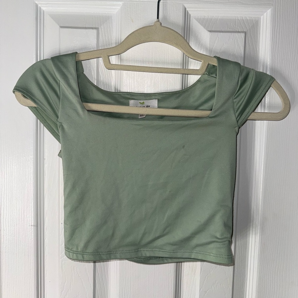 Sage Green Women's Crop Top